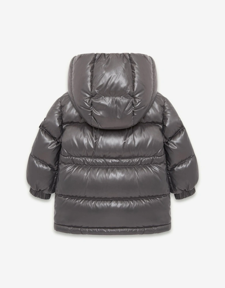 Baby Girls Down Padded Maire Jacket in Grey by Moncler Enfant