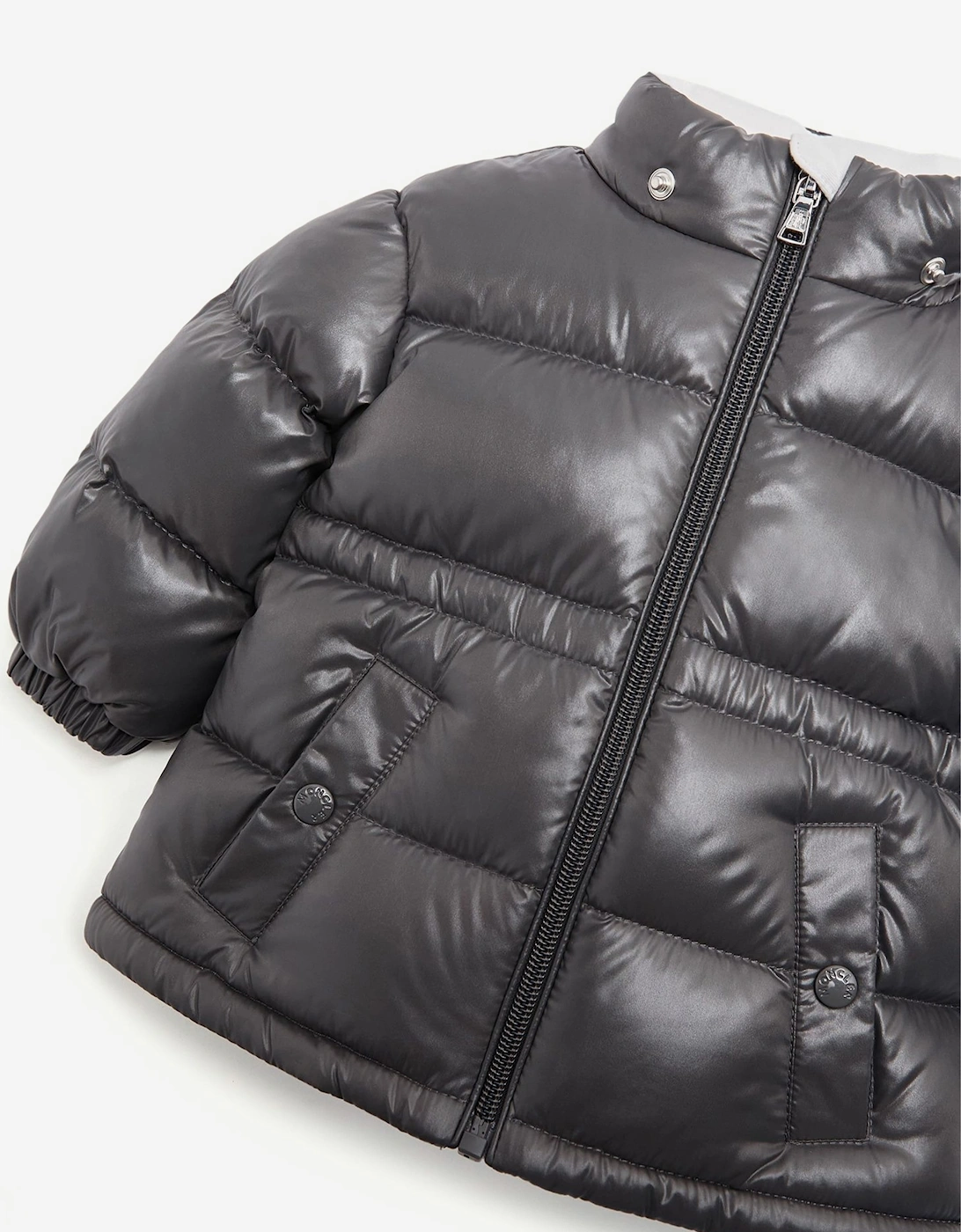 Baby Girls Down Padded Maire Jacket in Grey by Moncler Enfant