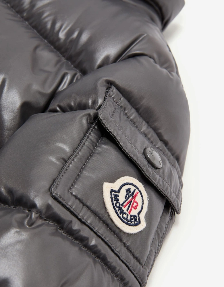 Baby Girls Down Padded Maire Jacket in Grey by Moncler Enfant