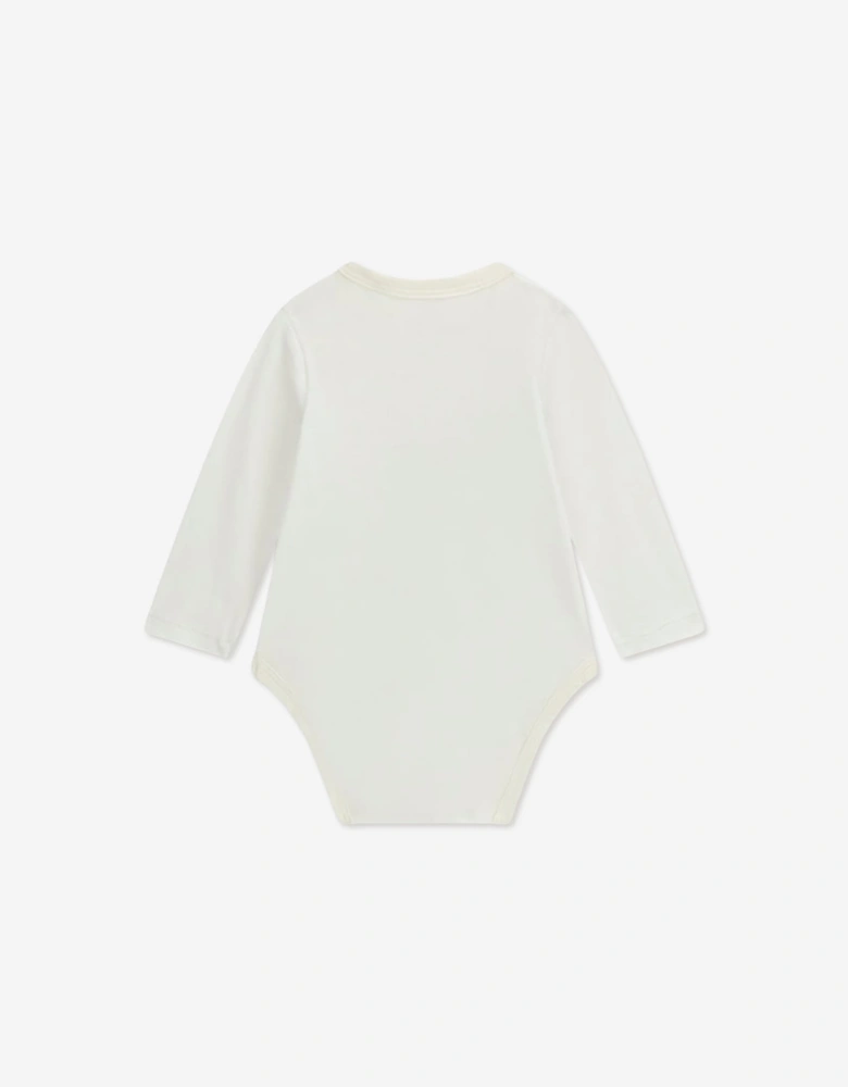 Guess Baby Teddy Bear Bodysuit Gift Set in Ivory