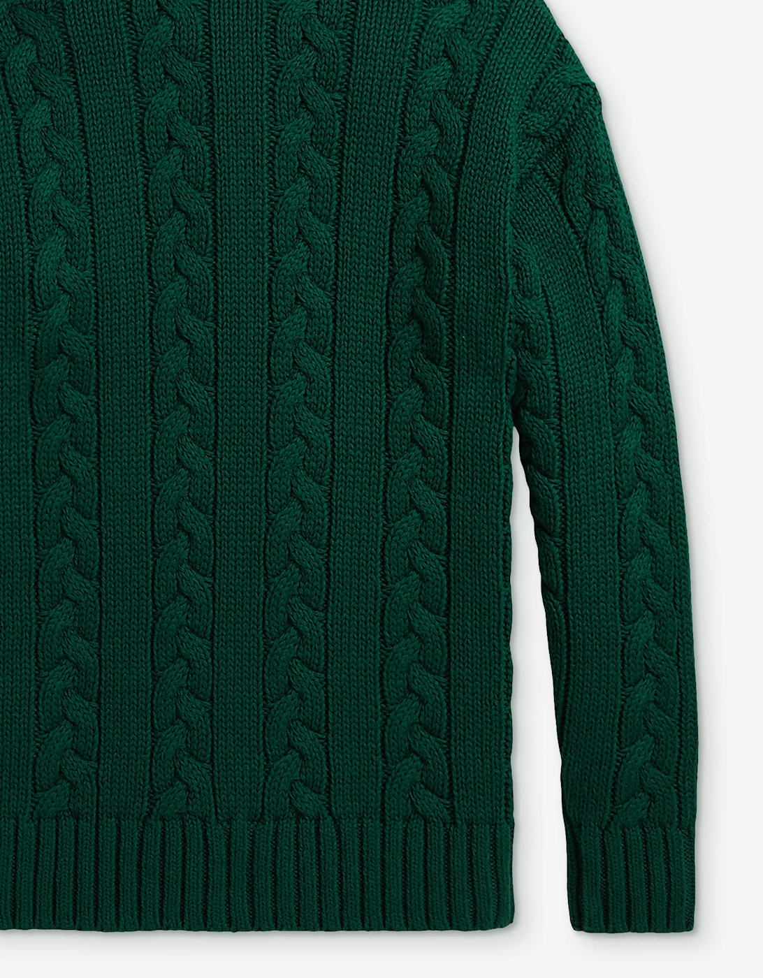 Ralph Lauren Boys Cotton and Wool Logo Pullover in Green