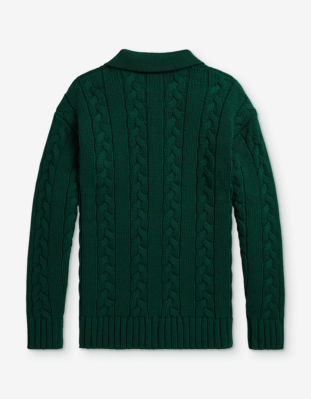 Ralph Lauren Boys Cotton and Wool Logo Pullover in Green