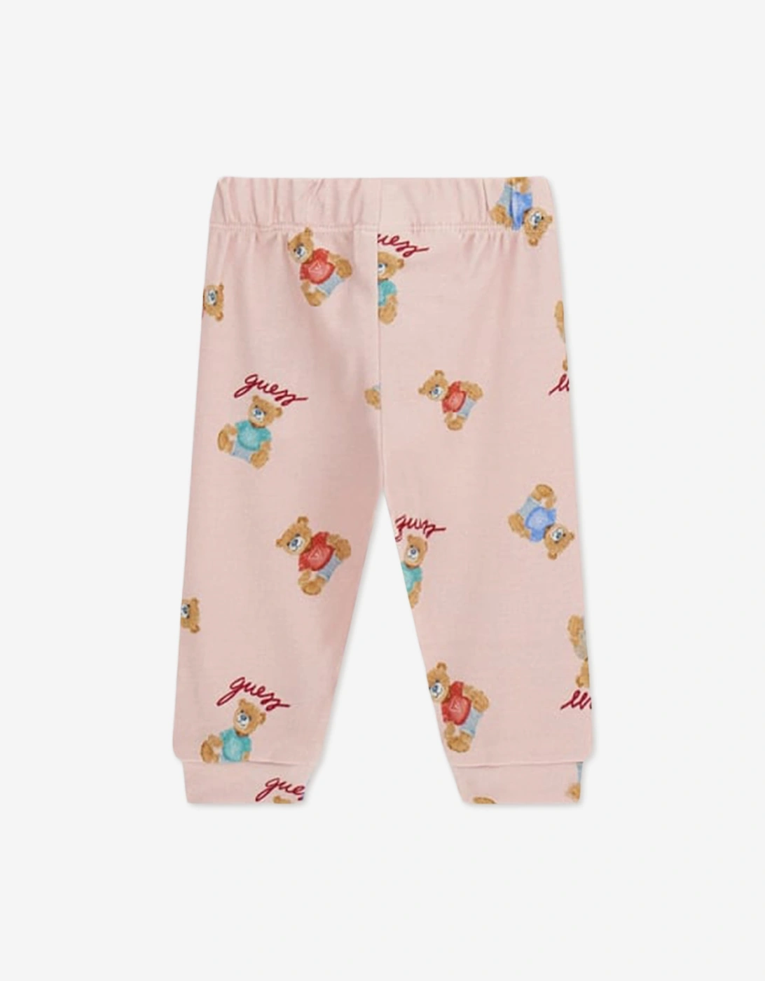 Guess Baby Girls Teddy Bear Bodysuit Gift Set in Pink