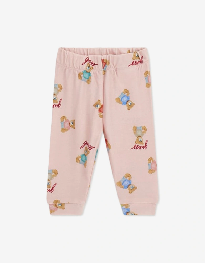 Guess Baby Girls Teddy Bear Bodysuit Gift Set in Pink