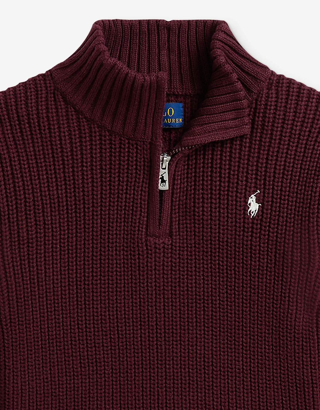 Ralph Lauren Boys Half Zip Jumper in Red