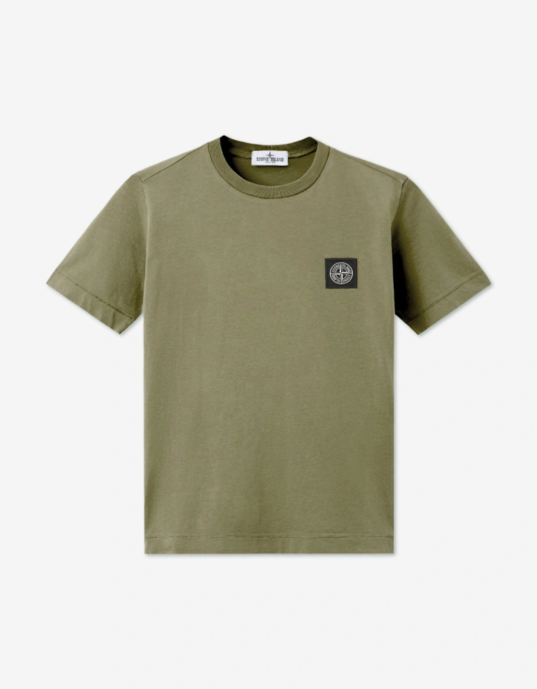 Stone Island Boys 30/1 Cotton Jersey T-Shirt in Green