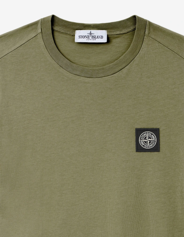 Stone Island Boys 30/1 Cotton Jersey T-Shirt in Green