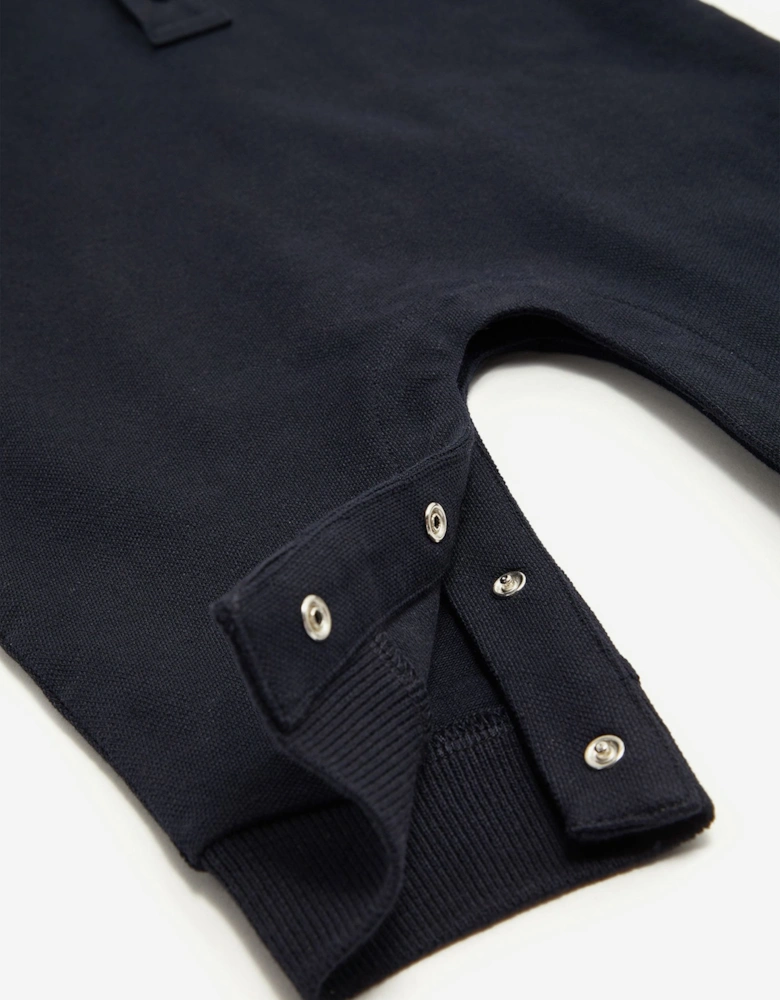 Moncler Enfant Baby Boys Piqué Polo Romper in Navy