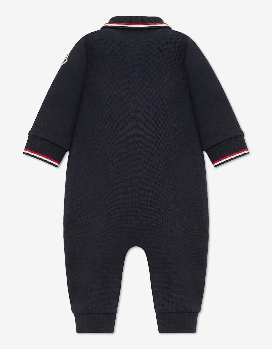 Moncler Enfant Baby Boys Piqué Polo Romper in Navy