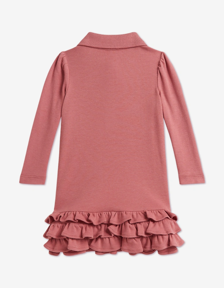 Ralph Lauren Baby Girls Logo Polo Dress in Pink