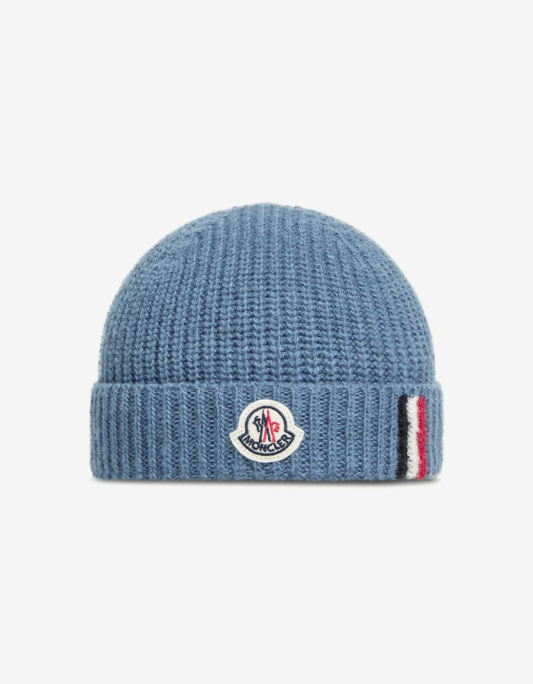 Moncler Enfant Baby Boys Wool Logo Beanie Hat in Blue