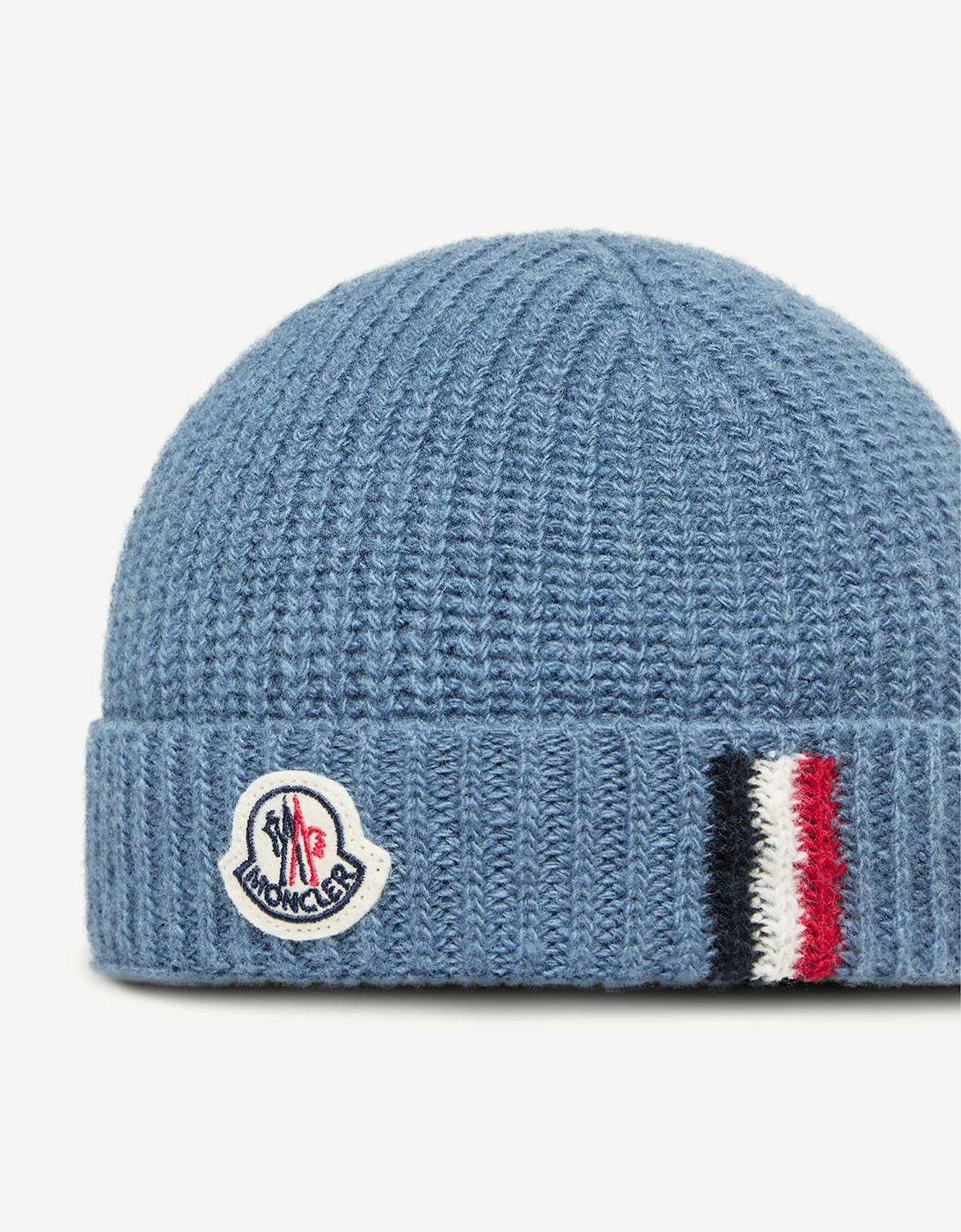 Moncler Enfant Baby Boys Wool Logo Beanie Hat in Blue