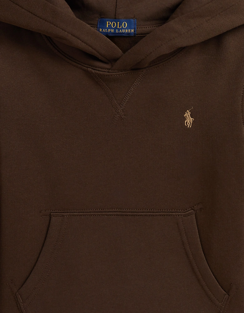 Ralph Lauren Boys Logo Hoodie in Brown