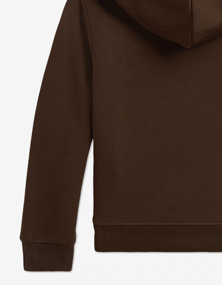 Ralph Lauren Boys Logo Hoodie in Brown