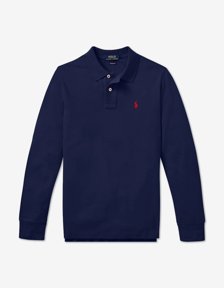 Ralph Lauren Boys Long Sleeve Polo Shirt in Navy