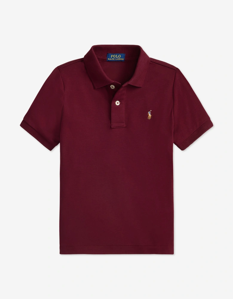 Ralph Lauren Boys Logo Polo Shirt in Red
