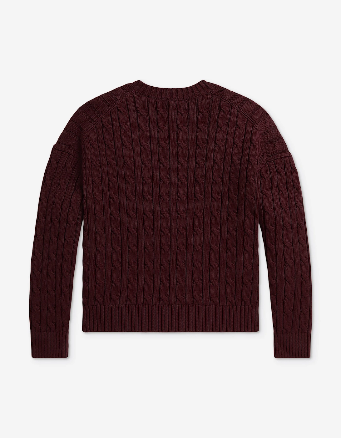 Ralph Lauren Girls Cable Knit Jumper in Red
