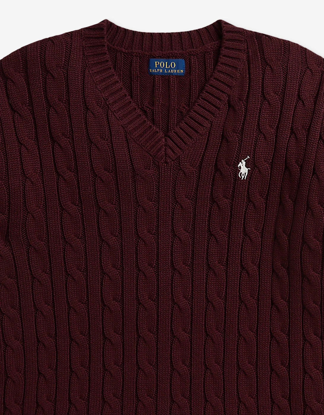 Ralph Lauren Girls Cable Knit Jumper in Red