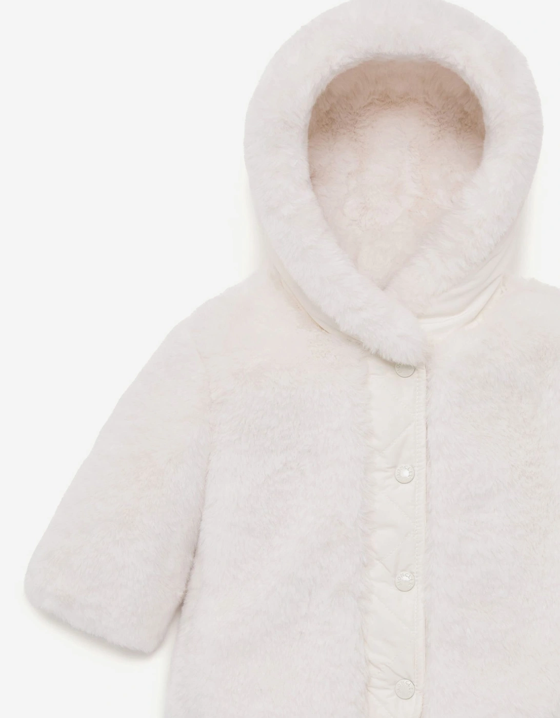 Moncler Enfant Baby Girls Faux Fur Viona Jacket in Ivory