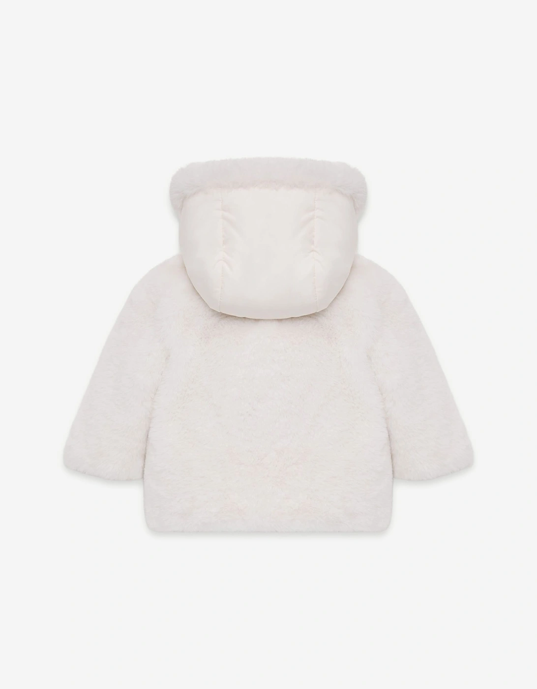 Moncler Enfant Baby Girls Faux Fur Viona Jacket in Ivory
