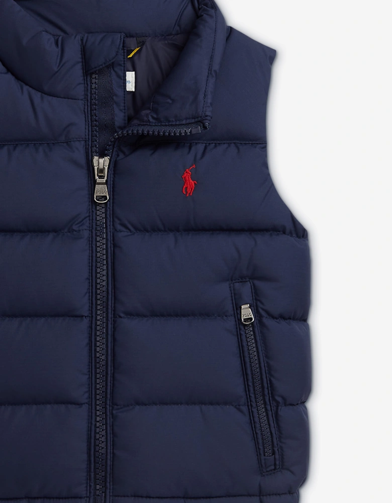 Ralph Lauren Baby Boys Down Padded Gilet in Navy