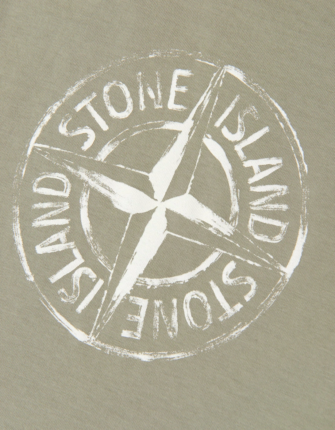 Stone Island Boys Cotton Compass Print T-Shirt in Green