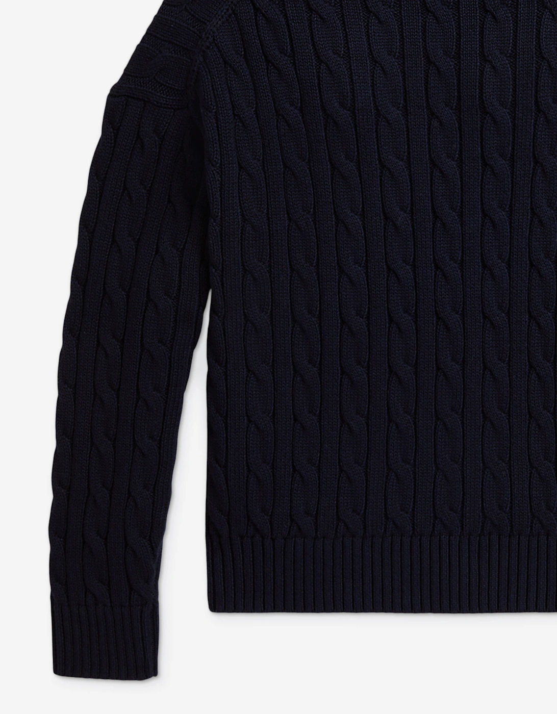 Ralph Lauren Girls Cable Knit Jumper in Navy