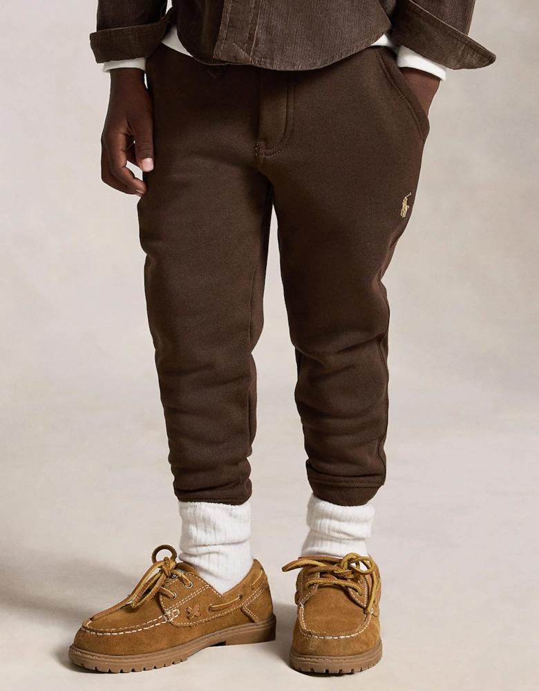 Ralph Lauren Boys Logo Joggers in Brown