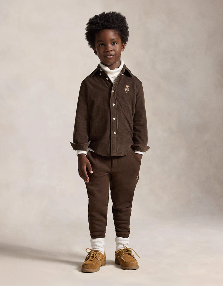 Ralph Lauren Boys Logo Joggers in Brown