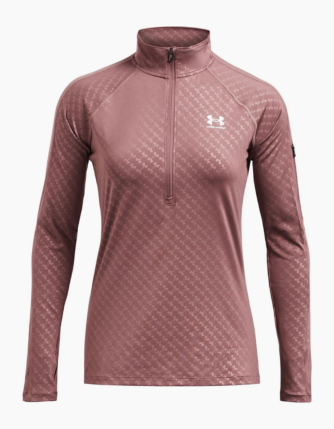 Emboss Half Zip Slim Fit Tracksuit Top