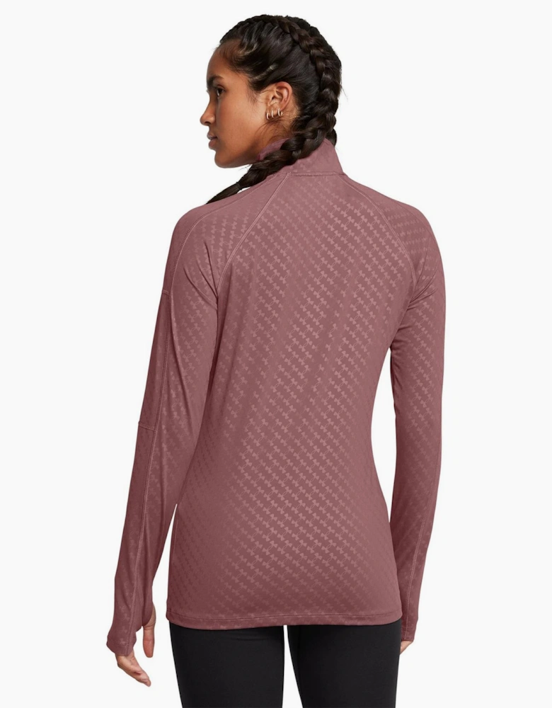 Emboss Half Zip Slim Fit Tracksuit Top