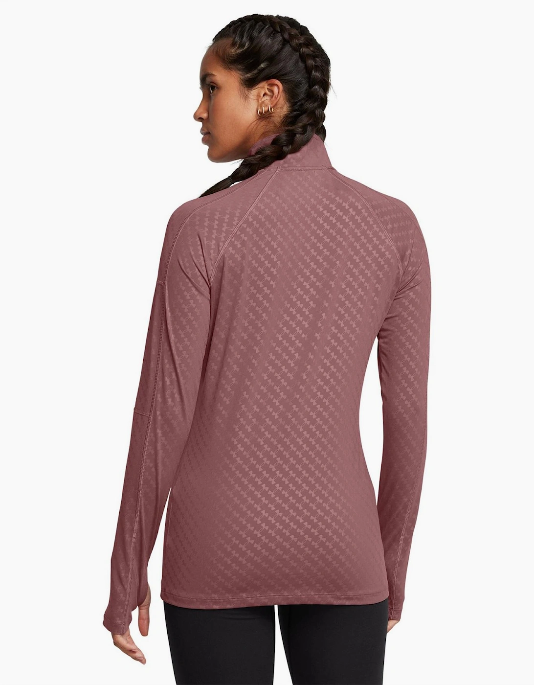 Emboss Half Zip Slim Fit Tracksuit Top