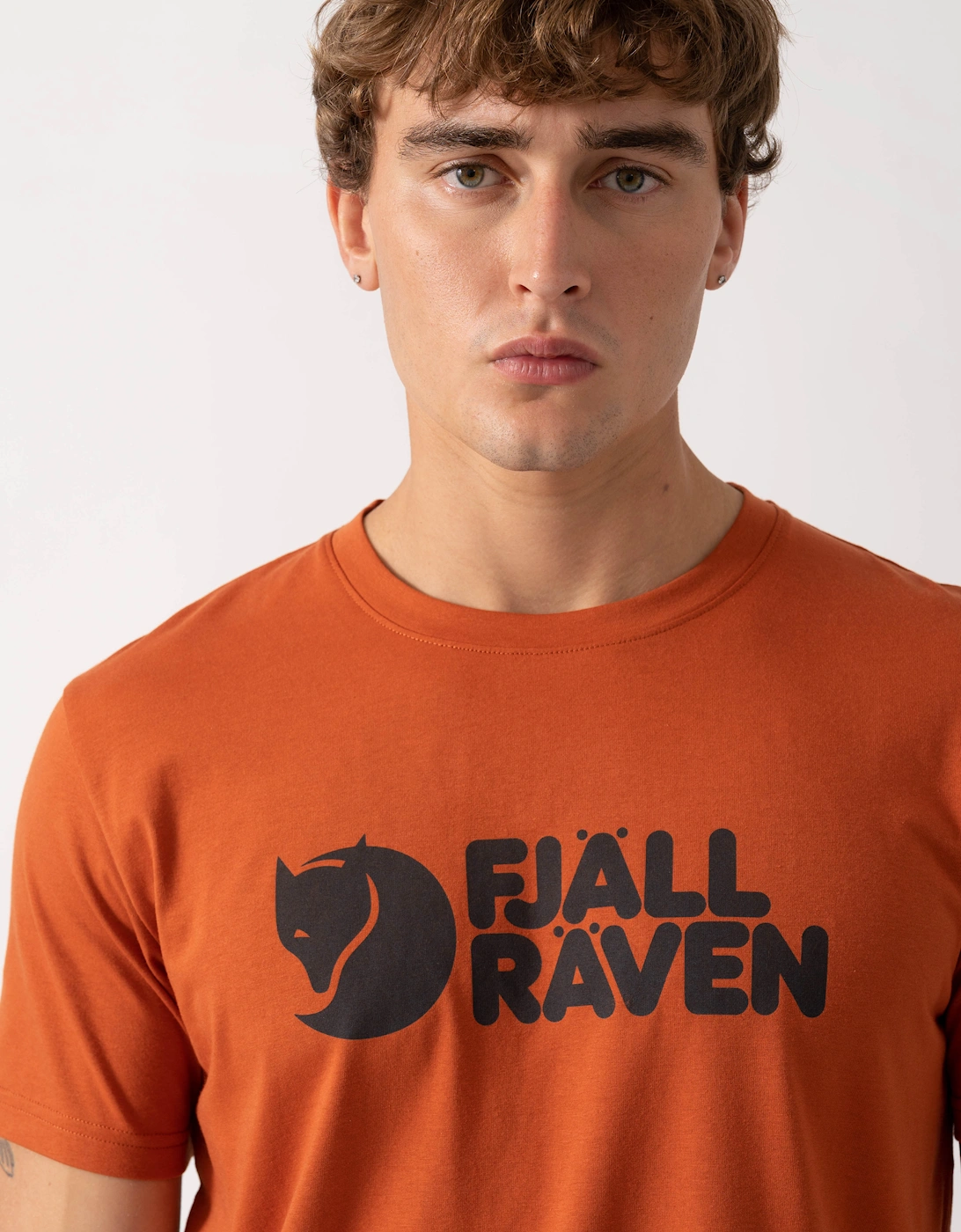 Fjallraven Logo Mens T-Shirt - Terracotta Brown 243