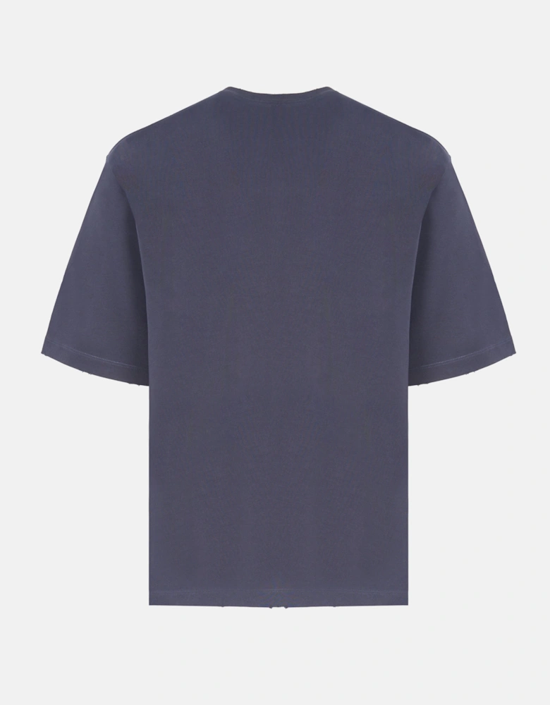Monogram Loose Fit T-Shirt Blue