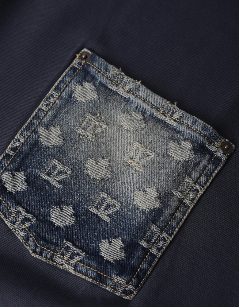 Monogram Loose Fit T-Shirt Blue