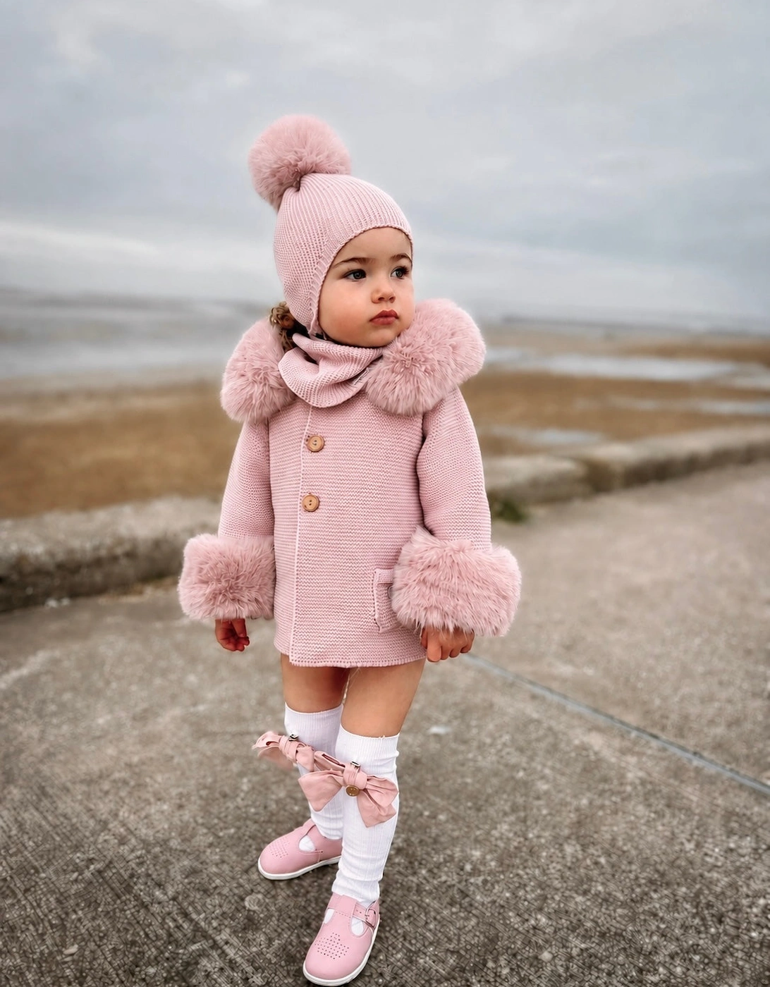 Powder Pink Faux Fur Cuffs