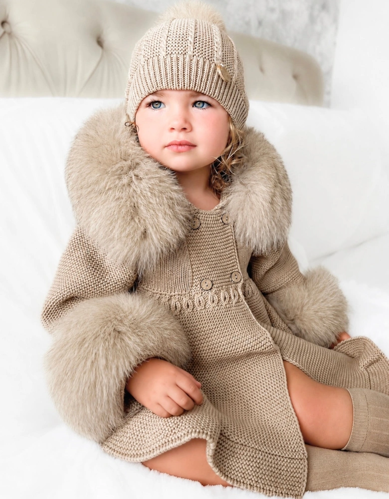 Light Camel Real Fur Cuffs