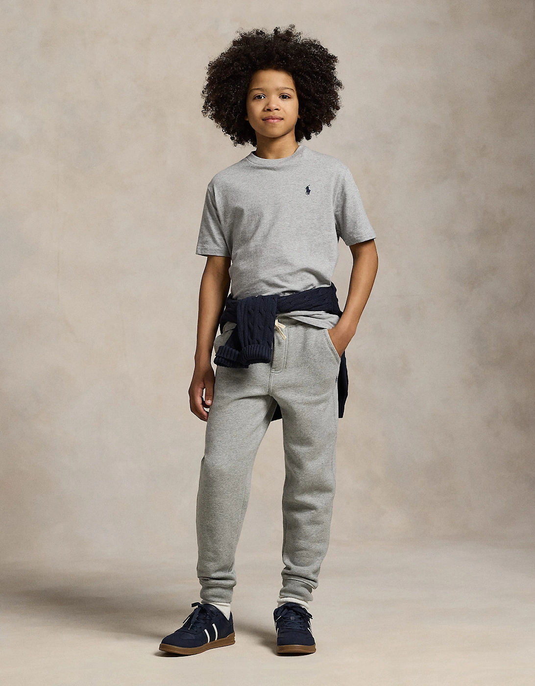 Ralph Lauren Boys Logo Joggers in Grey
