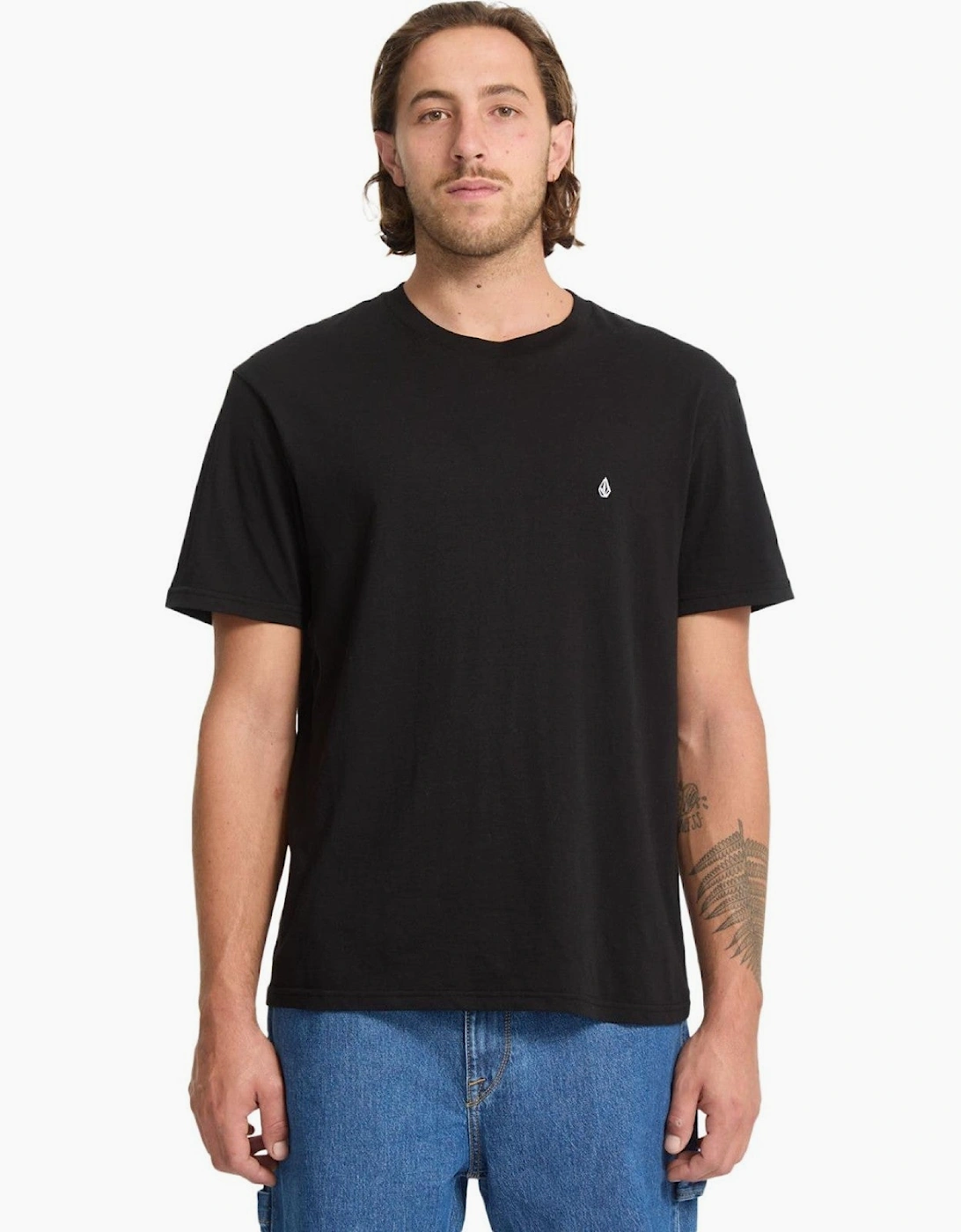 Men's Volcom Mens Stone Blanks Short Sleeve T-Shirt - Black - Size: 36
