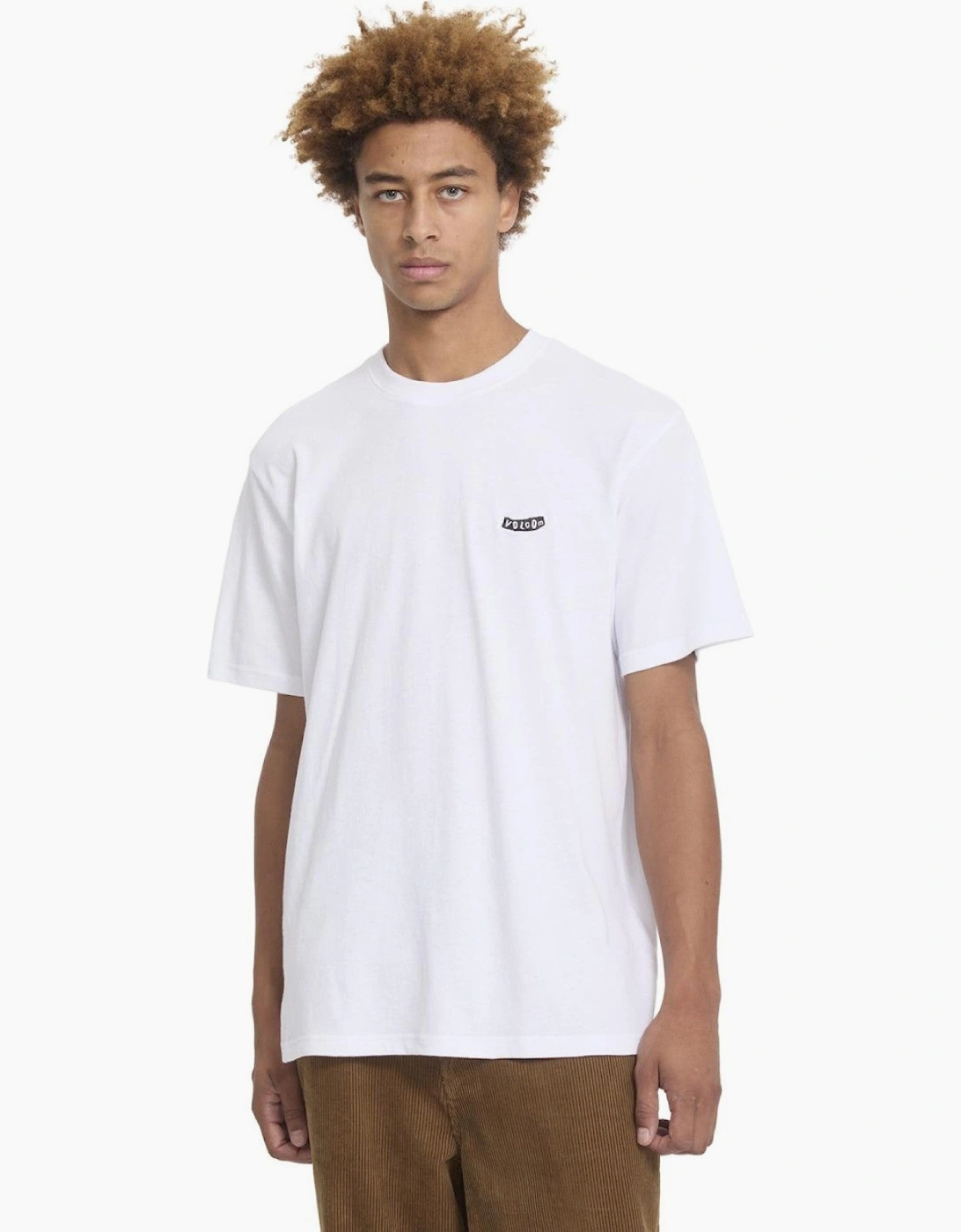 Men's Volcom Mens Pistol Stone Short Sleeve T-Shirt - White - Size: 42