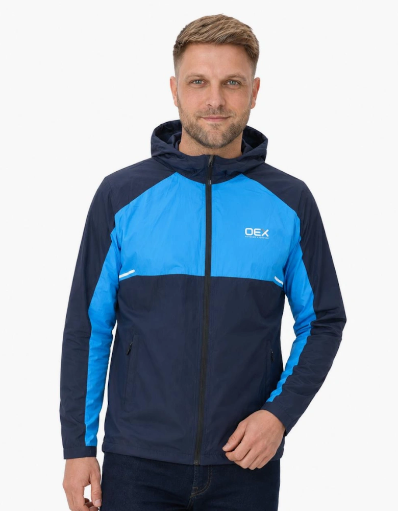 OEX Grampian Windrunner Jacket Navy/Azure