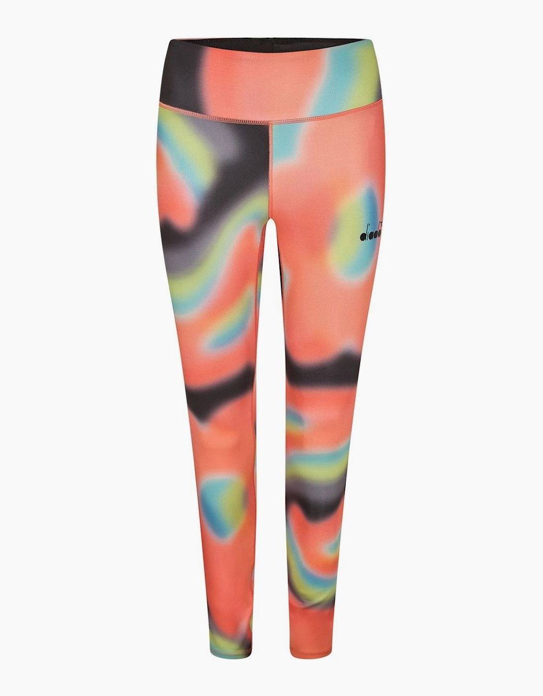 Diadora Diadora Women's Abstract Patterned Shapewear Leggings - Blk Coral