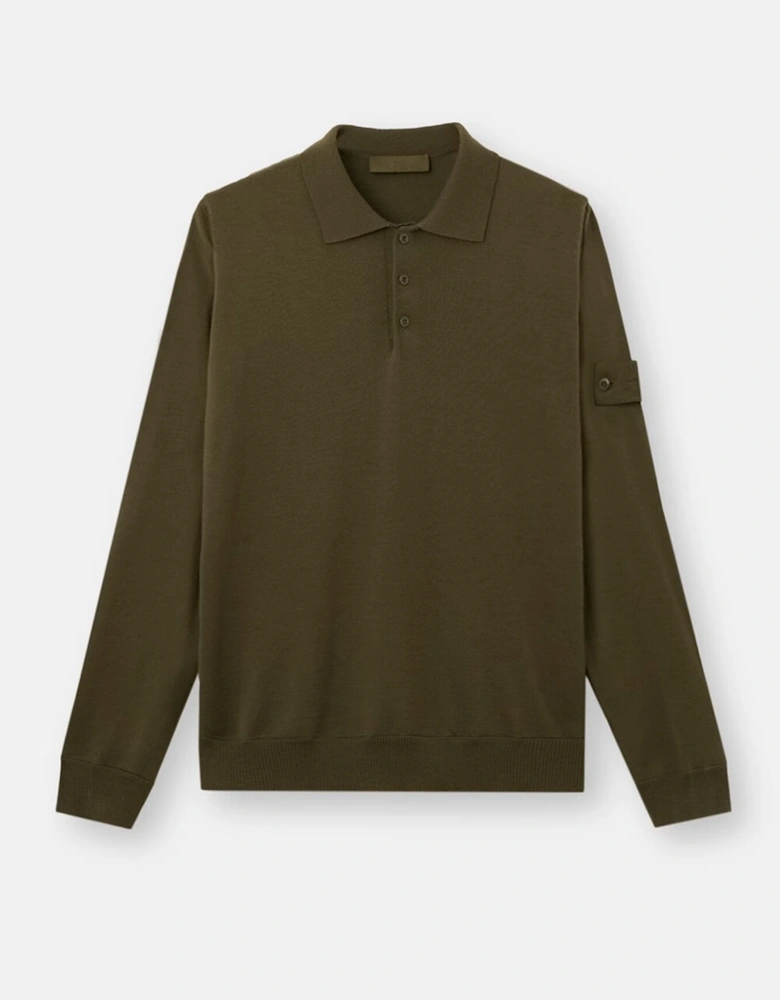 Ghost 5100076 Knitted Polo Green