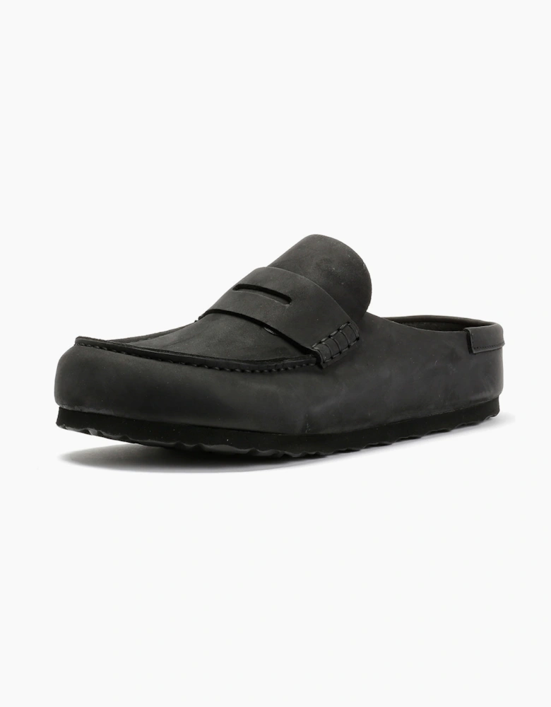 Birkenstock Naples Leather Black Regular Clogs