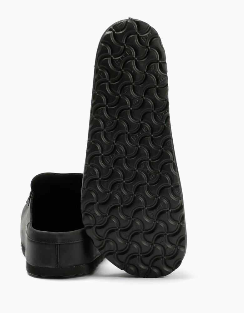 Birkenstock Naples Leather Black Regular Clogs