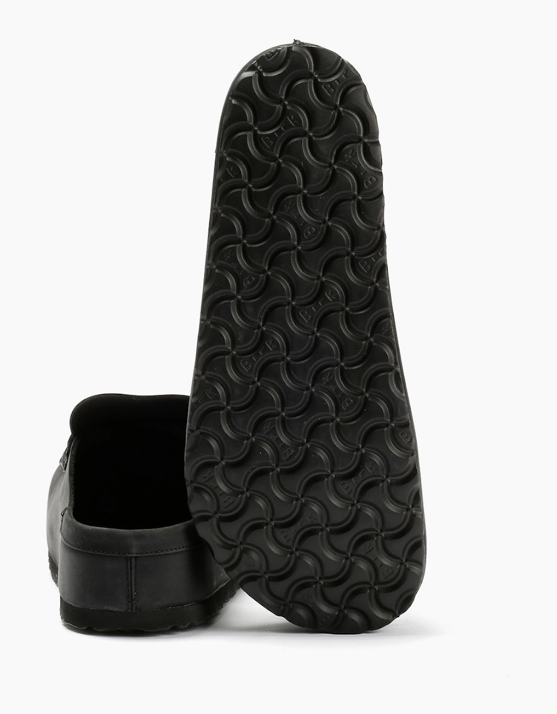 Birkenstock Naples Leather Black Regular Clogs