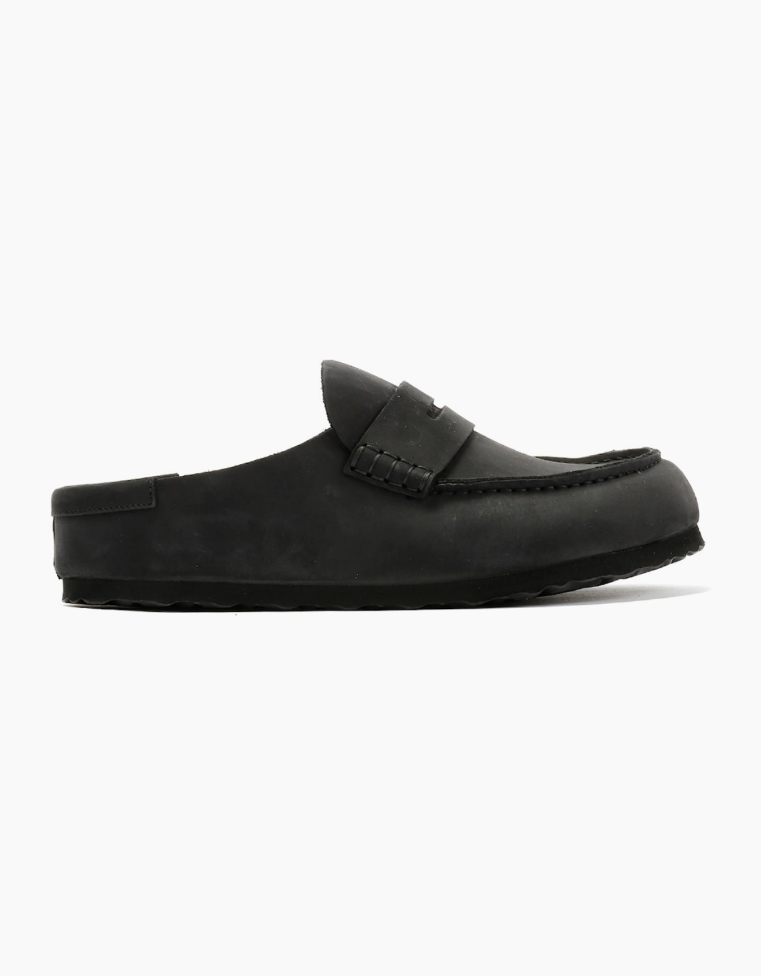 Birkenstock Naples Leather Black Regular Clogs
