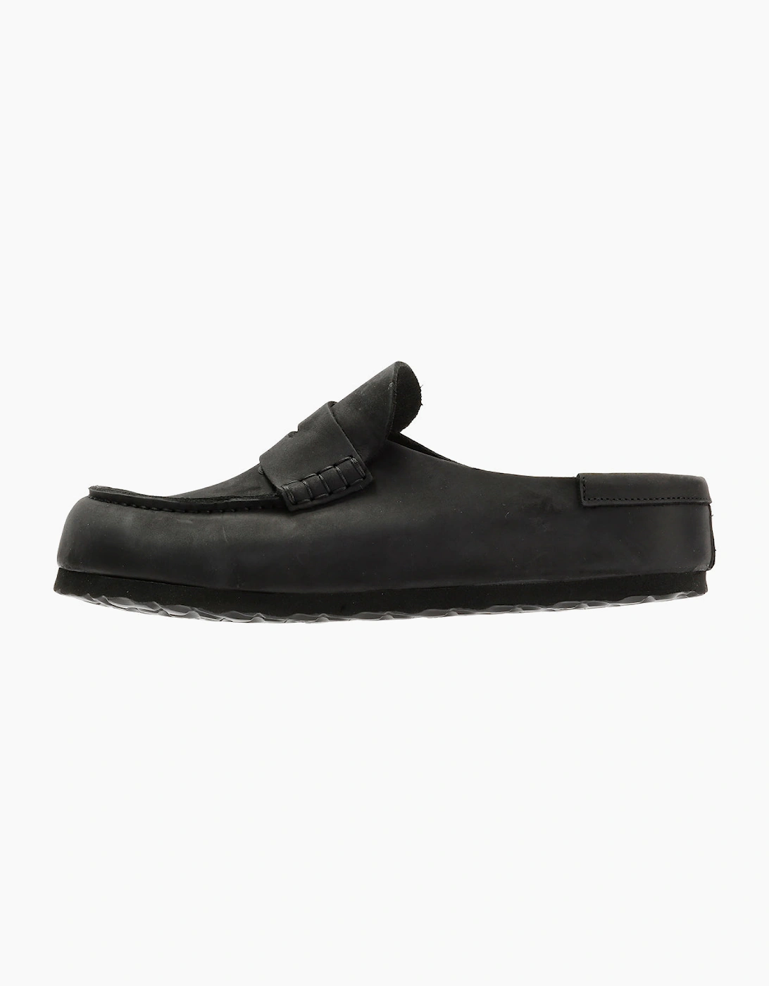 Birkenstock Naples Leather Black Regular Clogs