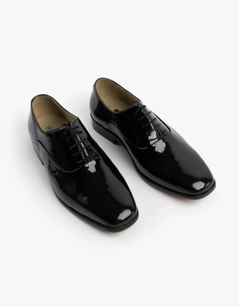 Montecatini Mens Oxford Dress Shoes Black Patent