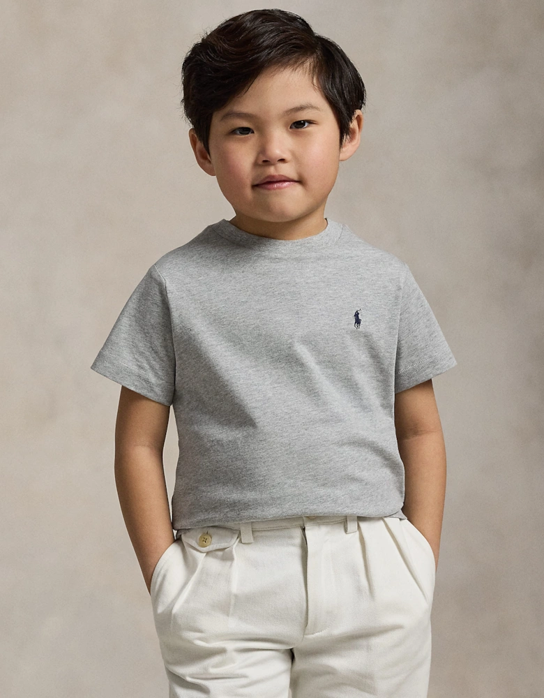Ralph Lauren Boys Logo T-Shirt in Grey